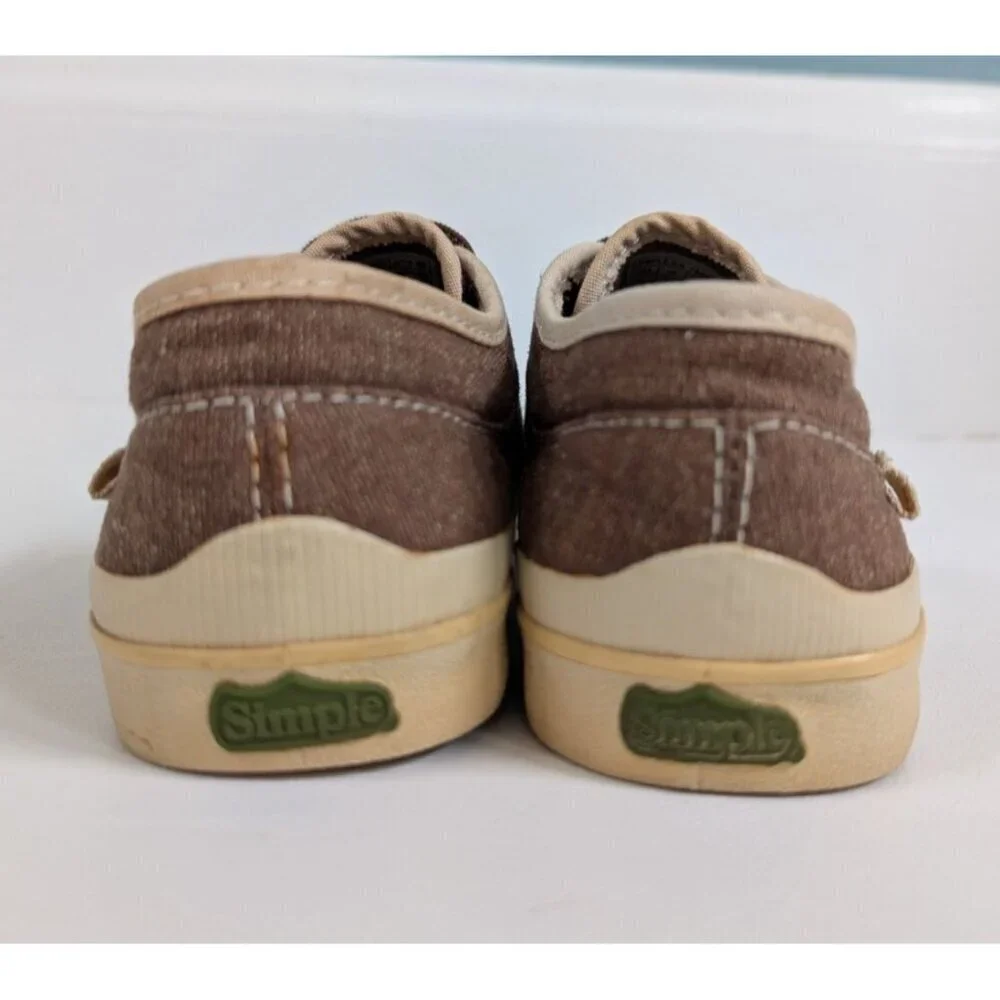 Simple Kids Slip On Eco Friendly 'Eco Sneaks' Sneakers Size 1 Brown Unisex